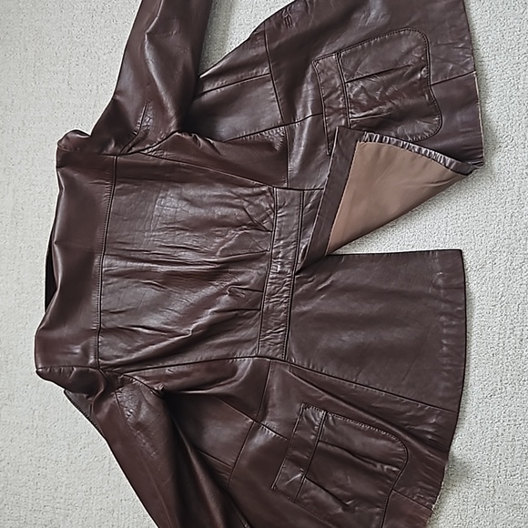 Vintage 1980s leather jacket, S-M - Picture 5 of 11